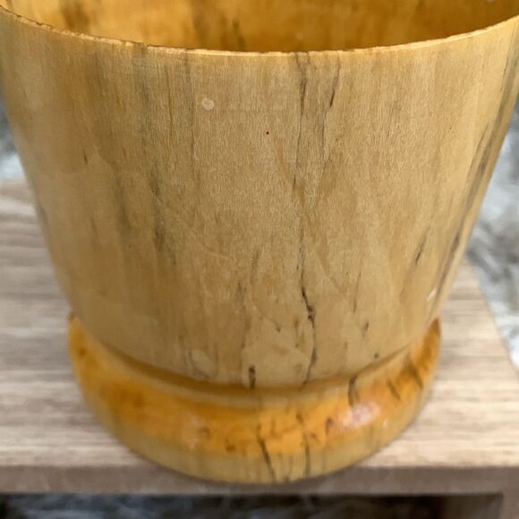 Hand Turned Artist Signed Wooden Cup - Picture 5 of 17